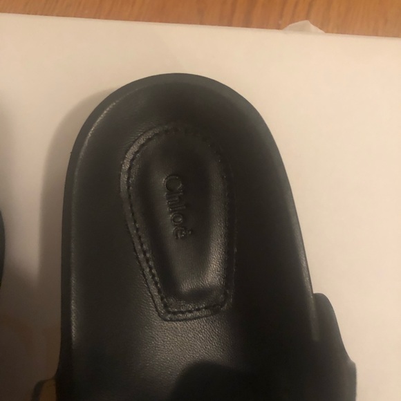 NWT BRAND NEW Chloé Lauren Leather Slide - Picture 6 of 8